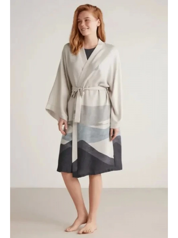 Nautıca W605 Kadın Kısa Gecelik Ve Sabahlık Takımı
