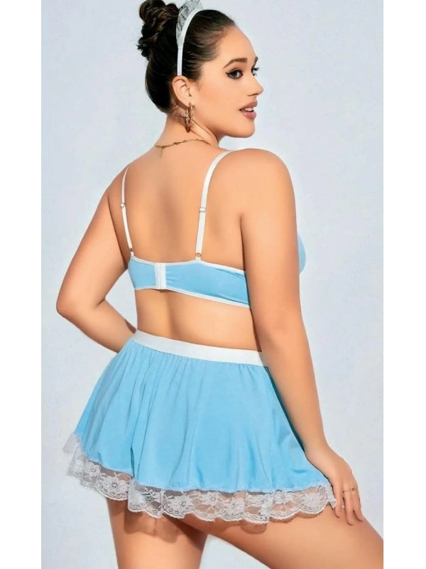 Nightlight 3603 Mini Etekli Büyük Beden Fantazi Hizmetçi Kostümü