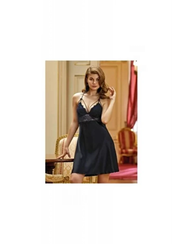 Nurteks 5428 Battal Kısa Saten Gecelik