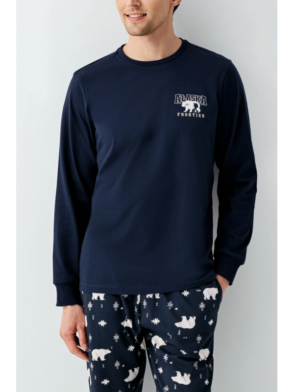 Rolypoly 3718-s Erkek Uzun Kol Pijama Takım