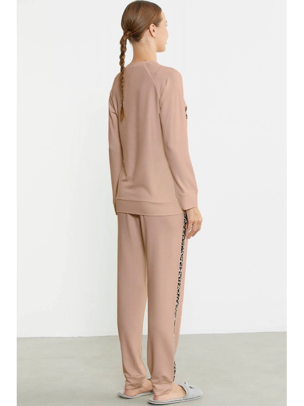 Sementa 76446 Leopar Çizgili Jogger Pijama Takım