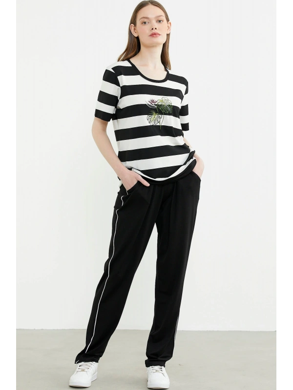 Sementa 76476 Rahat Kalıp Çizgili Pantolon Takım