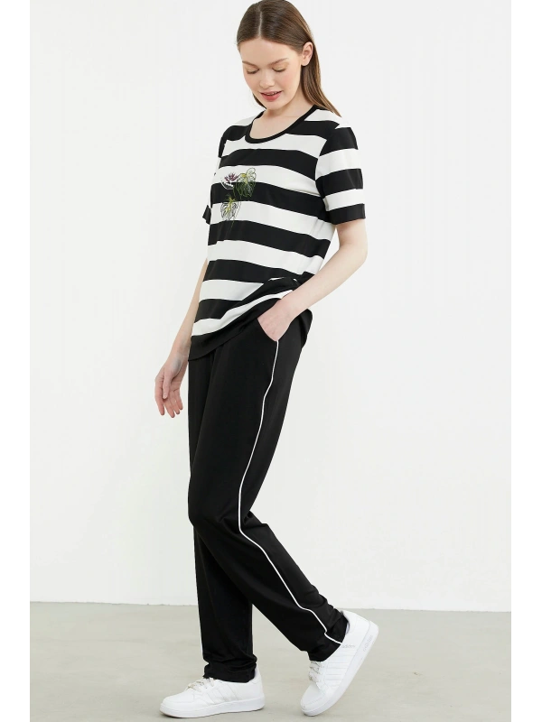 Sementa 76476 Rahat Kalıp Çizgili Pantolon Takım