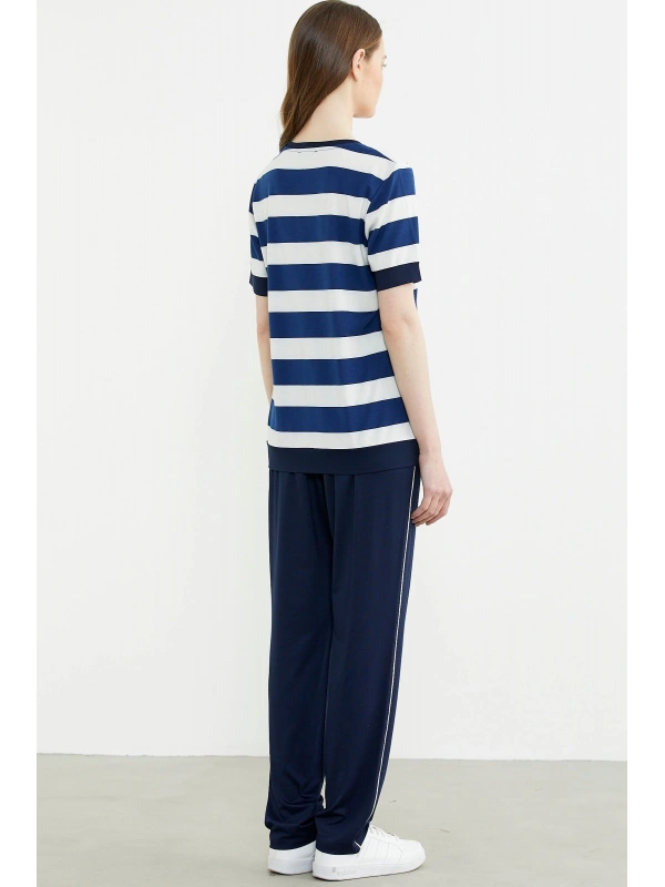 Sementa 76476 Rahat Kalıp Çizgili Pantolon Takım