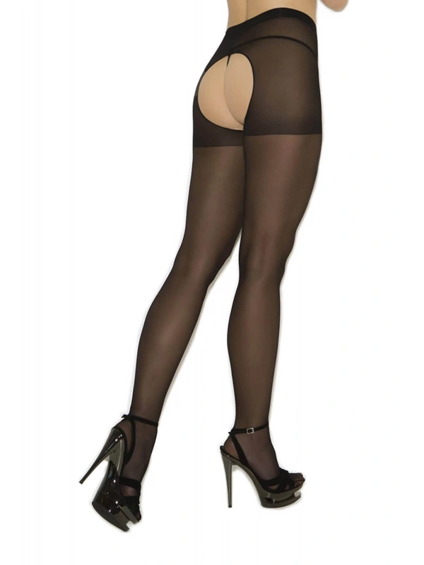 Siyah Özel Bölgesi Açık Fantazi Külotlu Çorap Brf1078