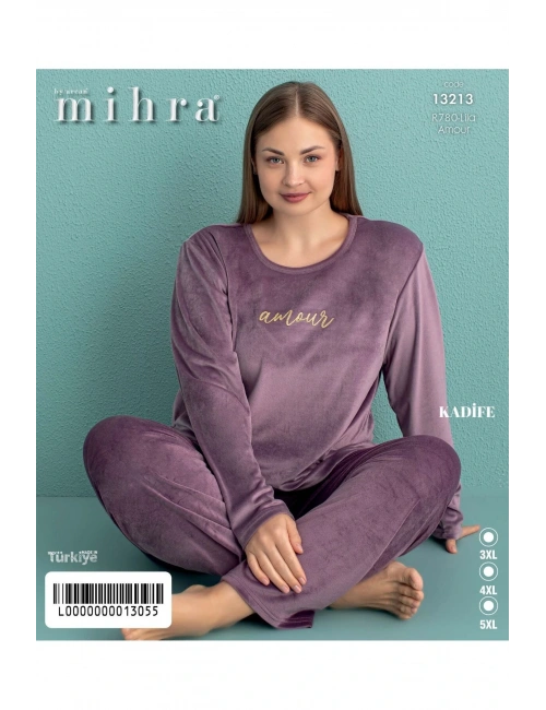 13213 Kadın Kadife Uzun Kol Pijama Takımı