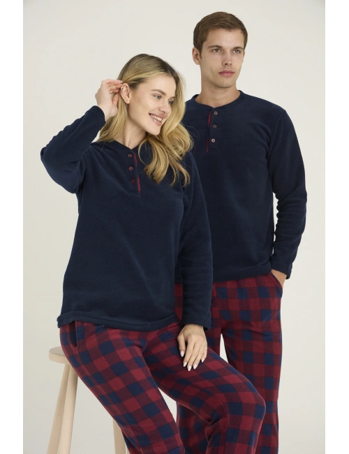 7304-k Kadın Midi Yaka Pijama Takım