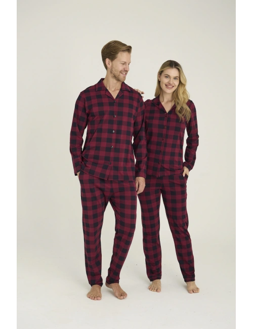 9209 Erkek Apaj Yaka Pijama Takım