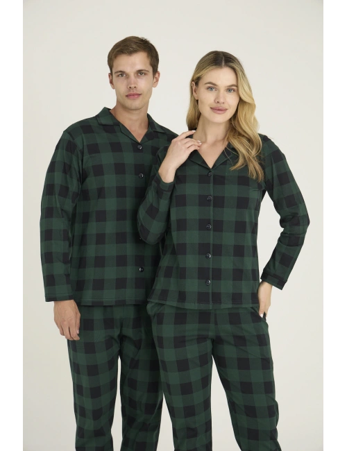 9209-k Kadın Apaj Yaka Pijama Takım