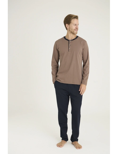 9245 Erkek Midi Yaka Pijama Takım