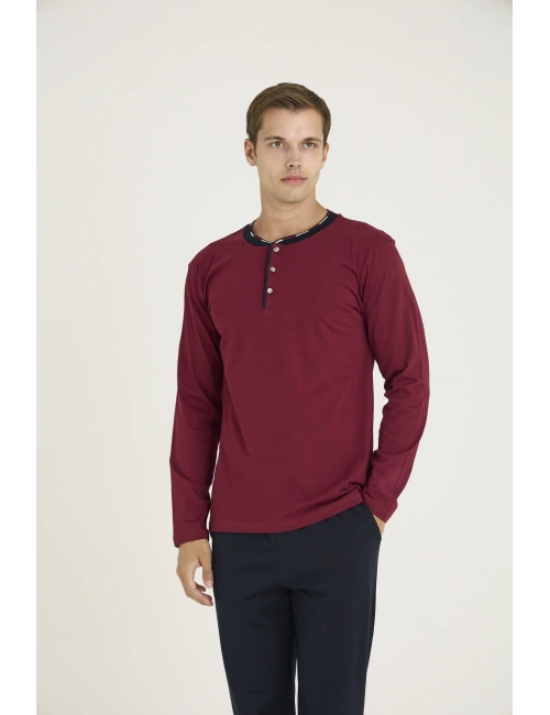 9245 Erkek Midi Yaka Pijama Takım