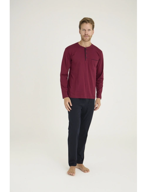 9250 Erkek Midi Yaka Pijama Takım