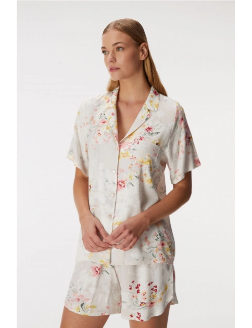 Anıl 11355 Kadın Kısa Kol Gömlek Ve Şort Takım