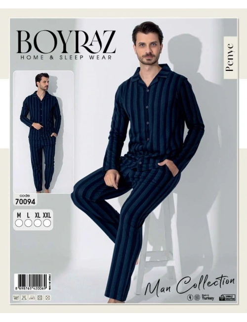 Boyraz 70094 Erkek Uzun Kol Penye Pijama Takımı