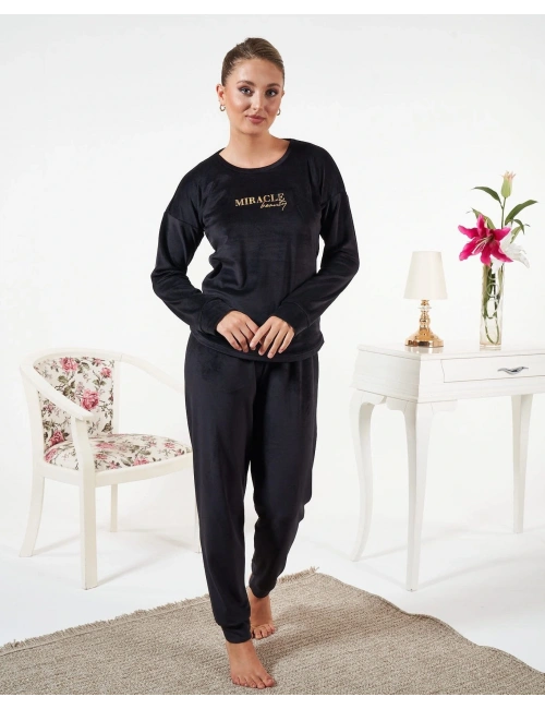 Estiva 25384 Uzun Kol Kadife Pijama Takımı