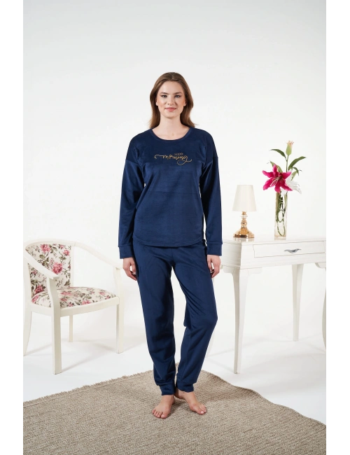 Estiva 25386 Uzun Kol Kadife Pijama Takımı