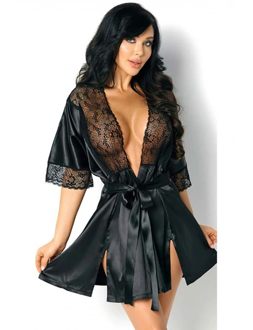 For Dreams 8357 Dantel Tül Detaylı Sabahlık