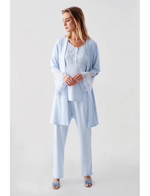 Freshness 322 Kadın Sabahlıklı Pijama Takımı