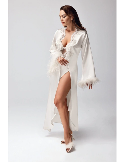 Freshness 9950-gs Saten Ortişli Gecelik Sabahlık Takım