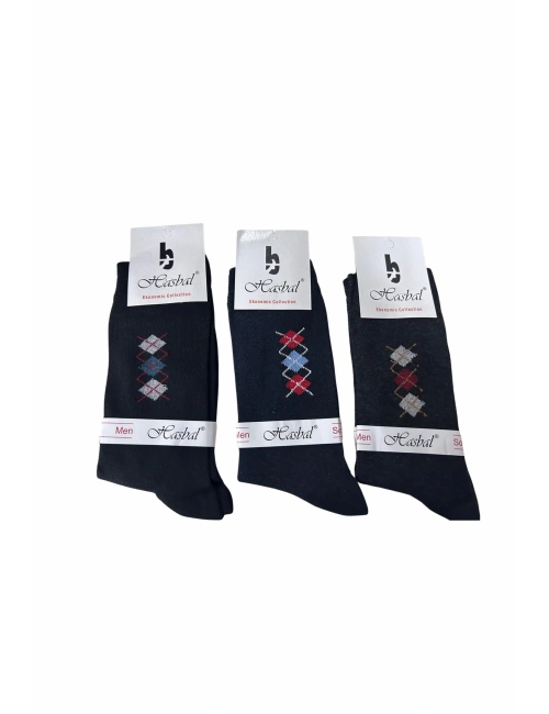 Hasbal Erkek Çorap Baklava Dilimi Desenli 12 Adet