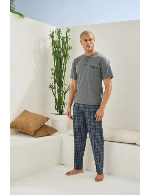 Kocabey 2118 Midi Yaka Pijama Takım