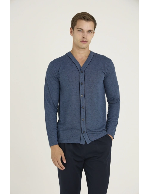 Kocabey 9225 Erkek V.yaka Boydan Düğmeli Pijama Takım