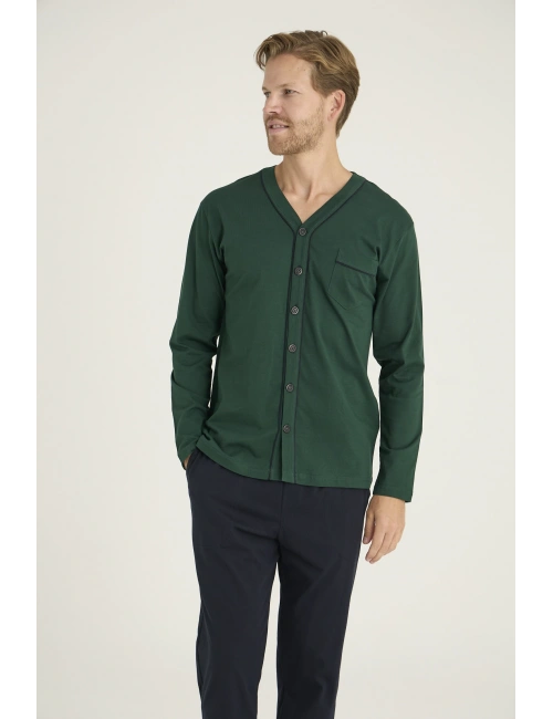 Kocabey 9267 Erkek V.yaka Boydan Düğmeli Pijama Takım