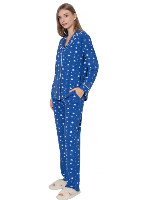 Limissi Desenli Pamuk Viskon Pijama Takımı