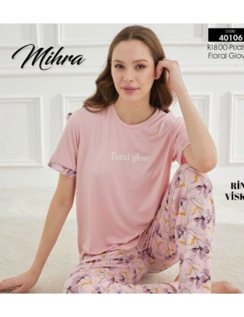 Mihra 40106 Kadın Kısa Kol Pijama Takımı