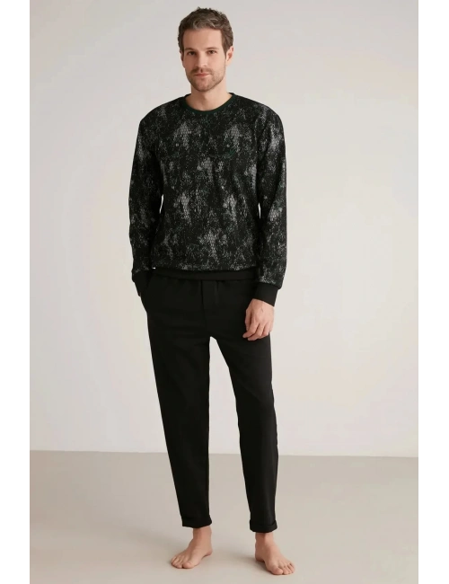 Nautıca M626 Erkek Uzun Kollu Yuvarlak Yaka Pijama Takımı