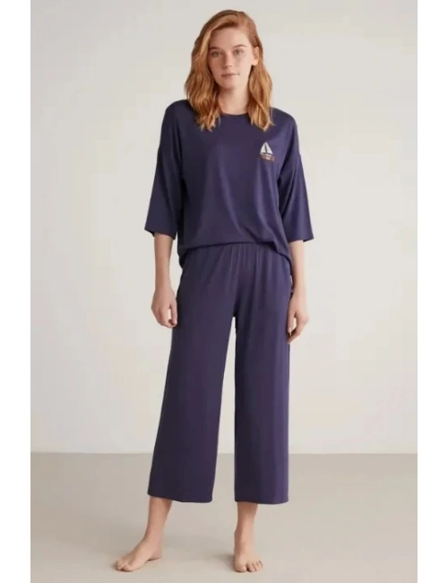 Nautıca W602 Kadın Uzun Kollu Pijama Takımı