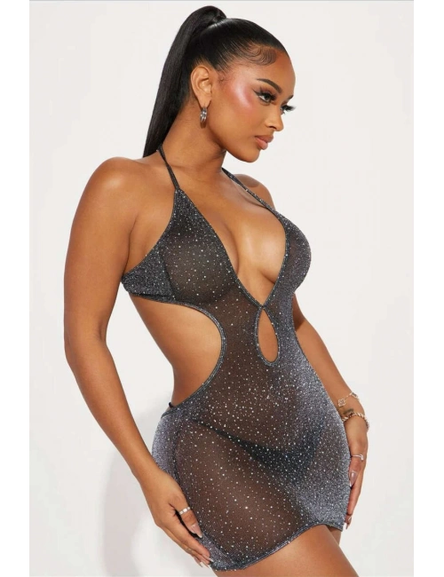 New Dreams 4019 Taşlı İp Askılı Vücut Çorabı