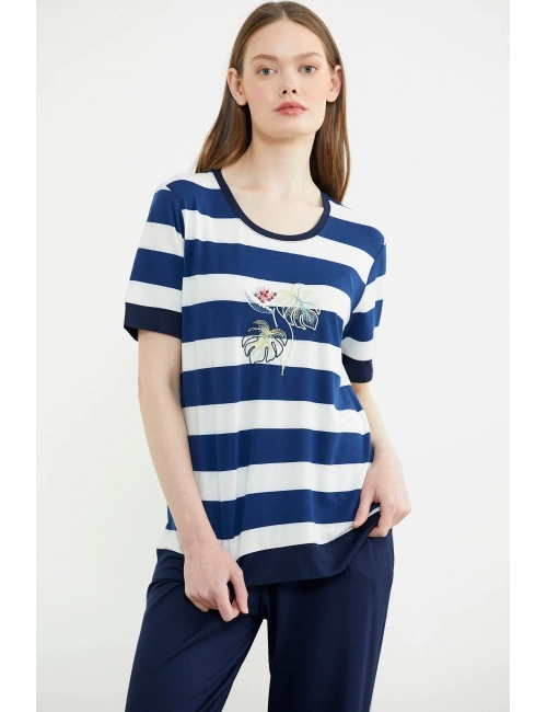 Sementa 76476 Rahat Kalıp Çizgili Pantolon Takım