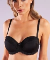 Gala Balconette Foam Cup Lace Bra, Siyah Konforlu Ve Şık Sütyen, Strapless