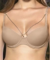 Günlük Kullanıma Uygun Ten Zincir Aksesuarlı Yarım Push-up Sütyen,destekli, Düşük Dekolte Uyumlu