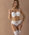Hafif Destekli Sütyen, String, Jartiyer Ve Çorap Takım (brf31956)