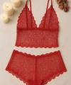 Kadın Kırmızı Dantel Bralet Şort Takımı – Tutkulu Ve Çekici İç Giyim