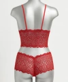Kadın Kırmızı Dantel Bralet Şort Takımı – Tutkulu Ve Çekici İç Giyim