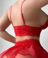 Kadın Kırmızı Kısa Tül Fantezi Kostüm 2199