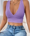 Kadın Siyah Çapraz Sırt Detaylı Şık Crop Top Büstiyer