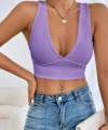 Kadın Siyah Çapraz Sırt Detaylı Şık Crop Top Büstiyer