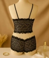 Kadın Siyah Dantel Bralet Şort Takımı – Şık, Zarif Ve Feminen İç Giyim