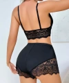 Kadın Siyah Dantel Detaylı Şortlu Pijama Takımı 5054