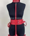 Kelepçeli Şık Deri Harness Takım, Kadın  Giyim - Brf869