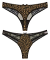 Leopar Desenli Dantelli  G String Külot