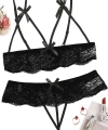 Özel Bölgesi Açık Büyük Beden Fantazi İç Giyim Sütyen Külot