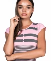 Pembe Gri Mı Emay 5026 Soft Seamless T Shirt