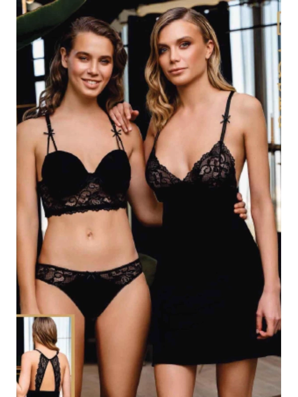 1312 Büşra Sütyen Külot Kombinezon Takım Kadın