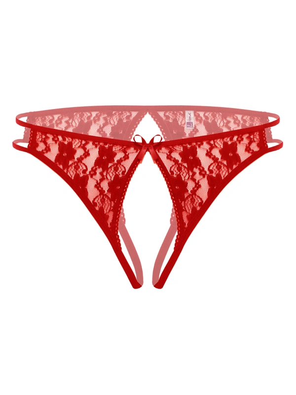 Ağı Açık Büyük Beden Kırmızı Fantazi Bato Külot