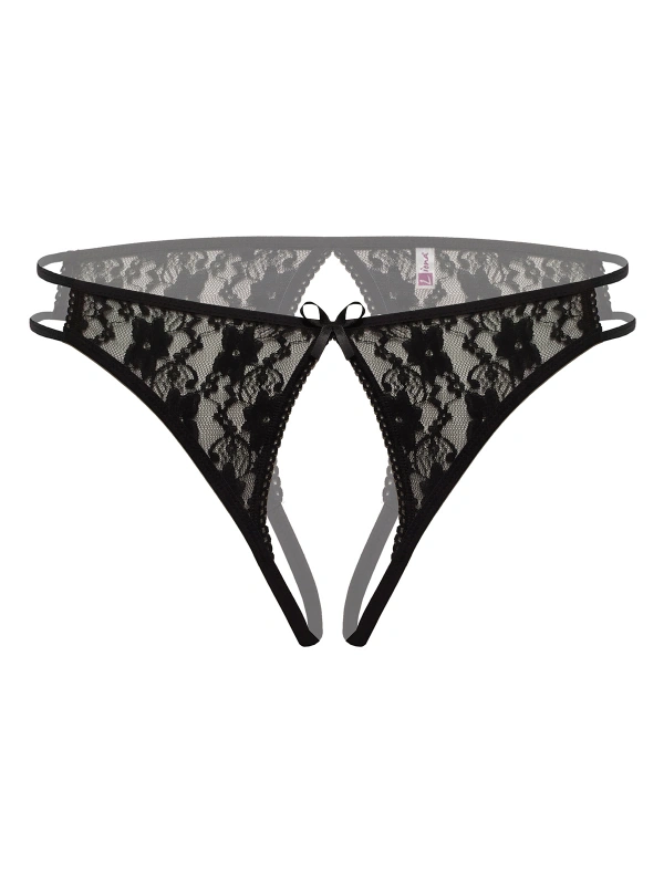 Ağı Açık Kadın Siyah  Külot